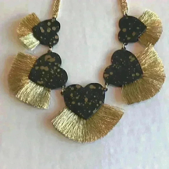 INC new gold resin hearts and gold tone n… - Picture 7 of 8